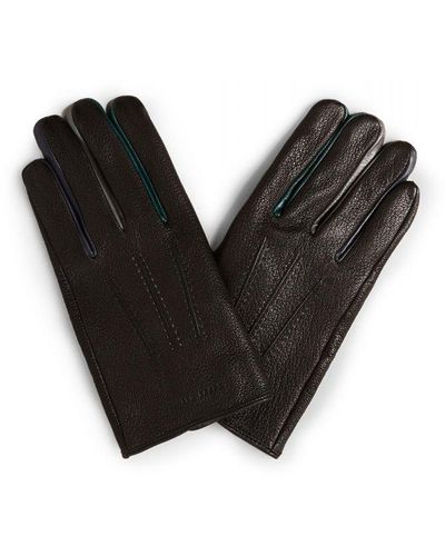 Ted Baker Parmed Leather Gloves - Black