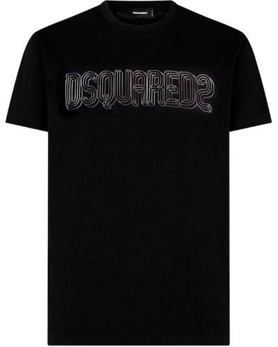 DSquared² Brand Logo Cool Fit T-Shirt - Black