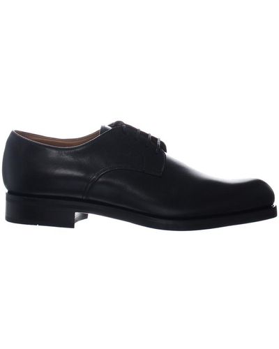 Hackett Forest Pl Derby Black Shoes Leather