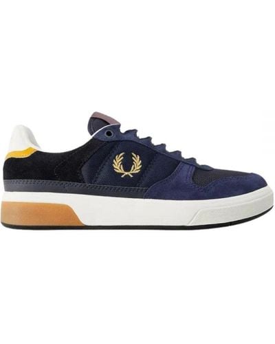 Fred Perry B1263 L35 Blauwe Sneakers