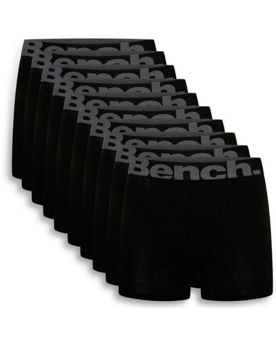 Bench 10 Pack 'Putt' Cotton Rich Boxers - Black