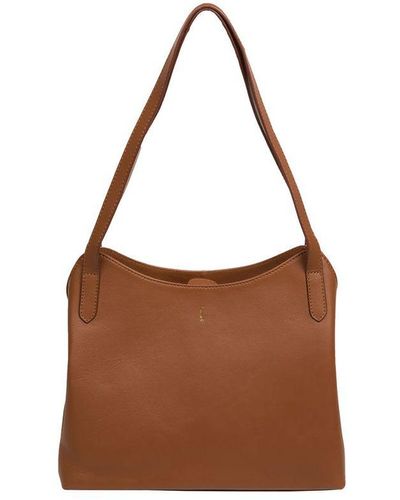 Cultured London 'Arabella' Leather Handbag - Brown