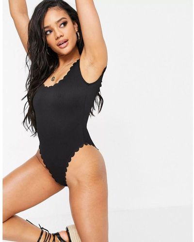 South beach shine tortoise shell cut out swimsuit shop in black