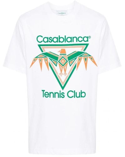 Casablancabrand Playful Eagle Tennis Club Printed T-Shirt - White