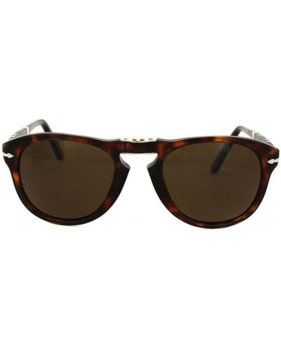 Persol Aviator Havana Polarized Sunglasses - Brown