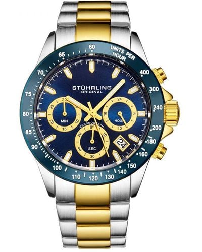 Stuhrling men's stainless steel clearance chronograph watch