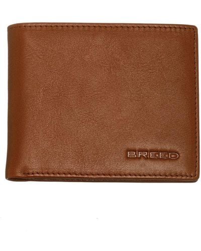 Breed Locke Genuine Leather Bi-Fold Wallet - Brown