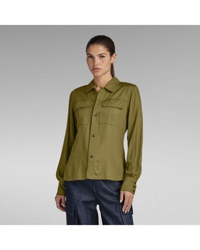 G-Star RAW G-Star Raw Fitted Officer Shirt - Green