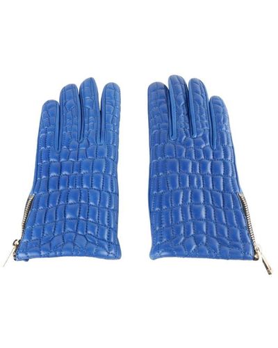 Class Roberto Cavalli Lambskin Leather Glove - Blue