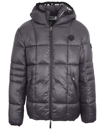 Philipp Plein Small Circle Logo Quilted Grey Jacket