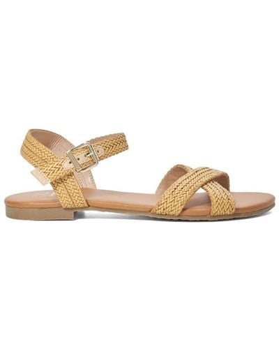 Dune Ladies Lalisa - Woven-strap Flat Sandals - Natural