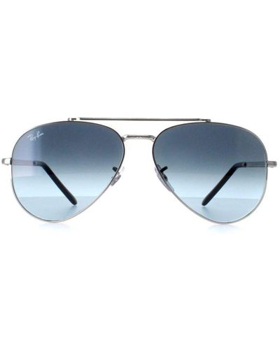 Ray-Ban Aviator Polished Gradient Rb3625 New Metal - Blue