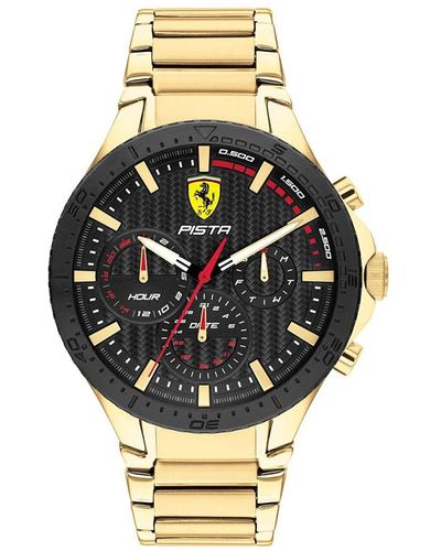 Ferrari Pista Gold Watch 0830887 Stainless Steel - Metallic