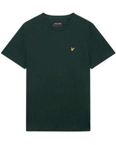 Lyle & Scott Branded Chest Logo Dark T-Shirt - Green