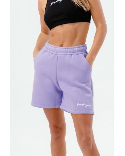 Hype Lilac Scribble Shorts - Purple