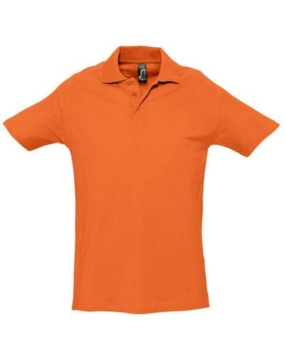 Sol's Lente Ii Korte Mouw Zwaarlijvig Poloshirt (oranje)