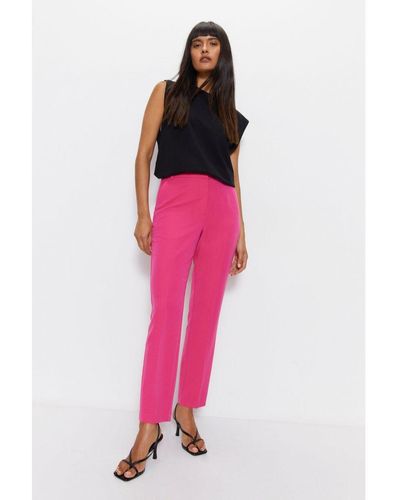 Warehouse Tailored Slim Leg Trouser - Pink