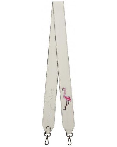 Claudia Canova Flamingo Badge Interchangeable Bag Strap - White