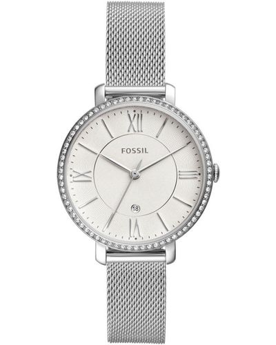 Fossil Jacqueline Watch Es4627 Stainless Steel - White