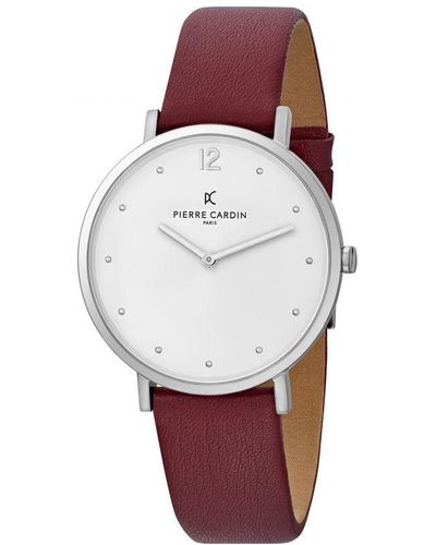 Pierre Cardin Belleville Simplicity Watch Cbv.1015 Leather - White