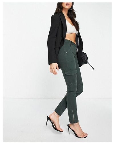 Skinny trousers with decorative zips Color black  SINSAY  WW93899X