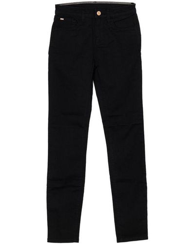 Armani Long Stretch Fabric Trousers 6y5j20-5dxiz Woman Cotton - Black