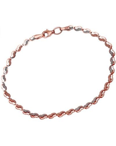 DIAMANT L'ÉTERNEL 9ct Rosé- En Witgouden 3d Swirl Links-armband Met Een Lengte Van 19 Cm - Naturel