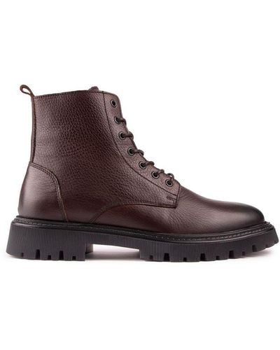 Sole Hebron Lace Up Boots - Brown