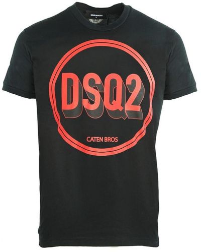 DSquared² Mannen Zwart Katoenen T-shirt