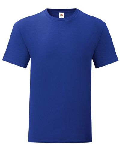 Fruit Of The Loom Iconic T-Shirt (Pack Of 5) (Cobalt) - Blue
