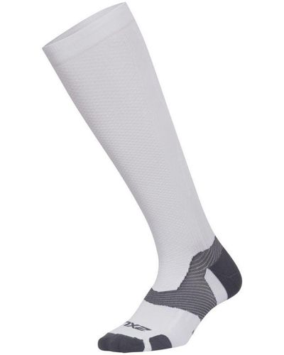 2XU Vectr L.Cush Full Length Socks/ Nylon - White