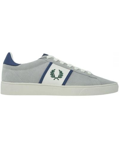 Fred Perry Spencer Suede Tipping Trainers Cotton - Blue
