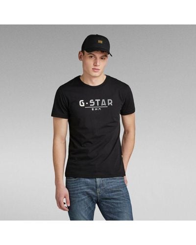 G-Star RAW G-Star Raw Multi Logo Graphic T-Shirt - Grey