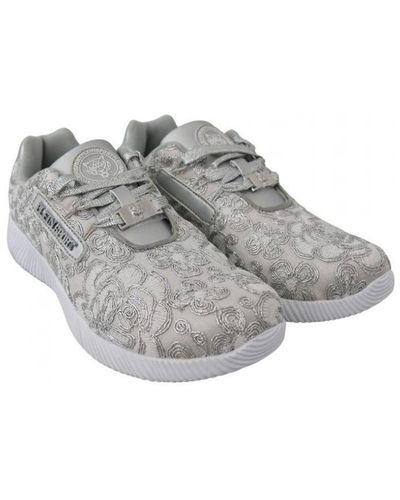 Philipp Plein Silver Runner Joice Trainers Shoes - Grey