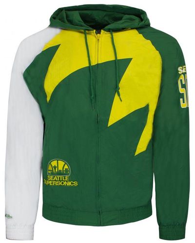 Mitchell & Ness Shark Tooth Seattle Supersonic Jacket Textile - Green