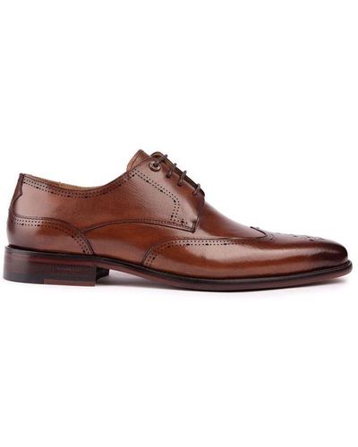 Simon Carter Burrow Brogue Shoes - Brown