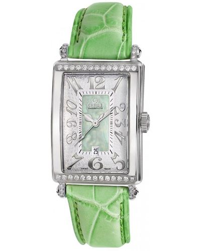 Gevril 7246Nt Avenue Of Americas Diamond Watch [Watch] - Green