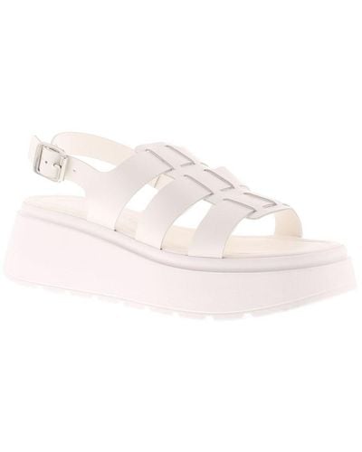 Marco Tozzi Sandals Wedge Marin Leather Buckle Leather (Archived) - Pink