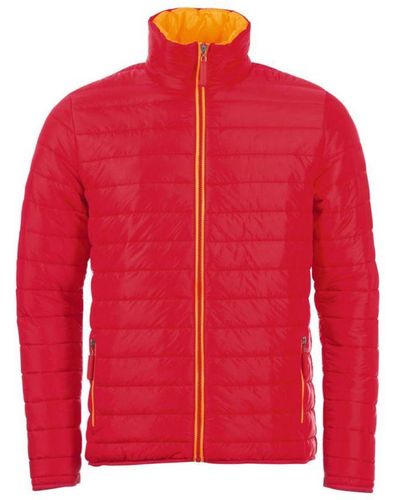 Sol's Ride Padded Water Repellent Jacket () Nylon - Red