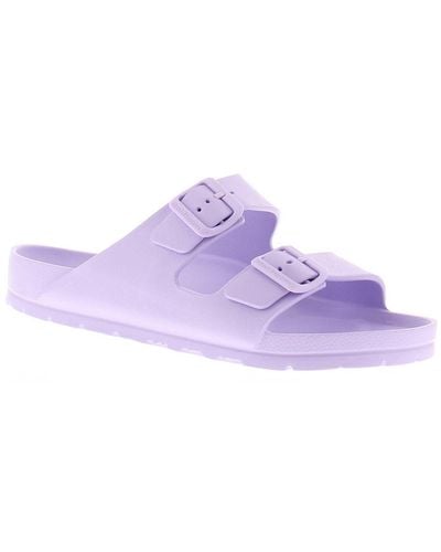 Hush Puppies Sandals Flat Lorna Slip On Lilac - Purple