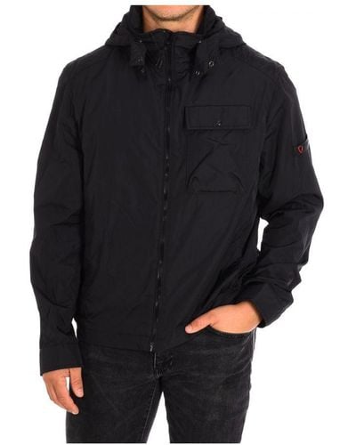 Strellson Waterproof Jacket With Detachable Hood 10003786 - Black