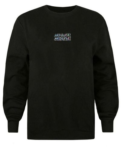 Disney Ladies Minnie Mouse Gradient Sweatshirt () - Black