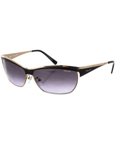 Police Metal Sunglasses With Rectangular Shape S8764 - Multicolour