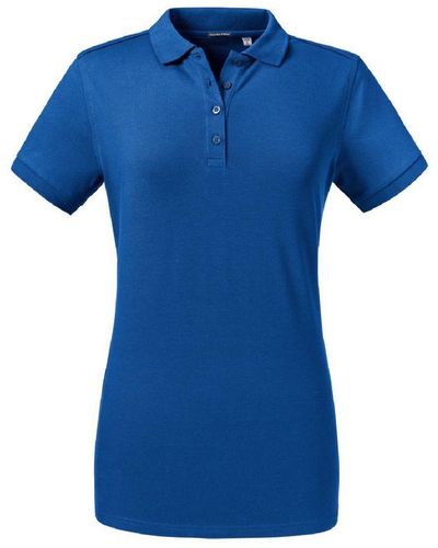 Russell Ladies Tailored Stretch Polo (Bright Royal) - Blue