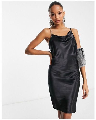 Urban Revivo Mini Cami Slip Dress - Black