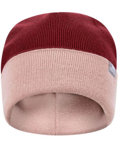 Trespass Adult Montana Knitted Reversible Beanie - Red