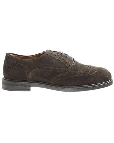 Hackett Chino Pln Brogue Shoes Leather - Brown