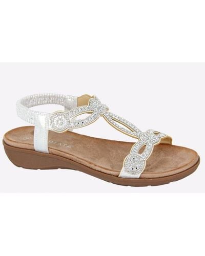 Cipriata Giada Jewelled Sandal - White