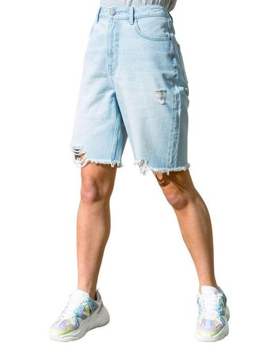 D.u.s.k Distressed Denim Bermuda Shorts - Blue