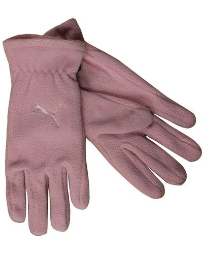 PUMA Fundamentals Fleece Winter Gloves Pink 040861 04 Uw Textile - Purple